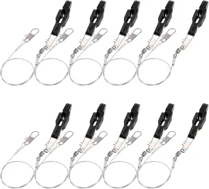 10 Pcs Fishing Downrigger Release Clips 13.8 Inch Planer Board Clips with Steel Fishing Line Padded for Offshore Weight Kite Trolling