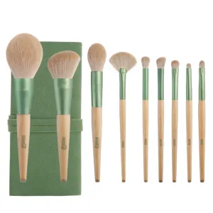 10 Qingluo Makeup Brush Set Blush Loose Powder Eyeshadow Brush Beauty Tool(As the picture shows,D)