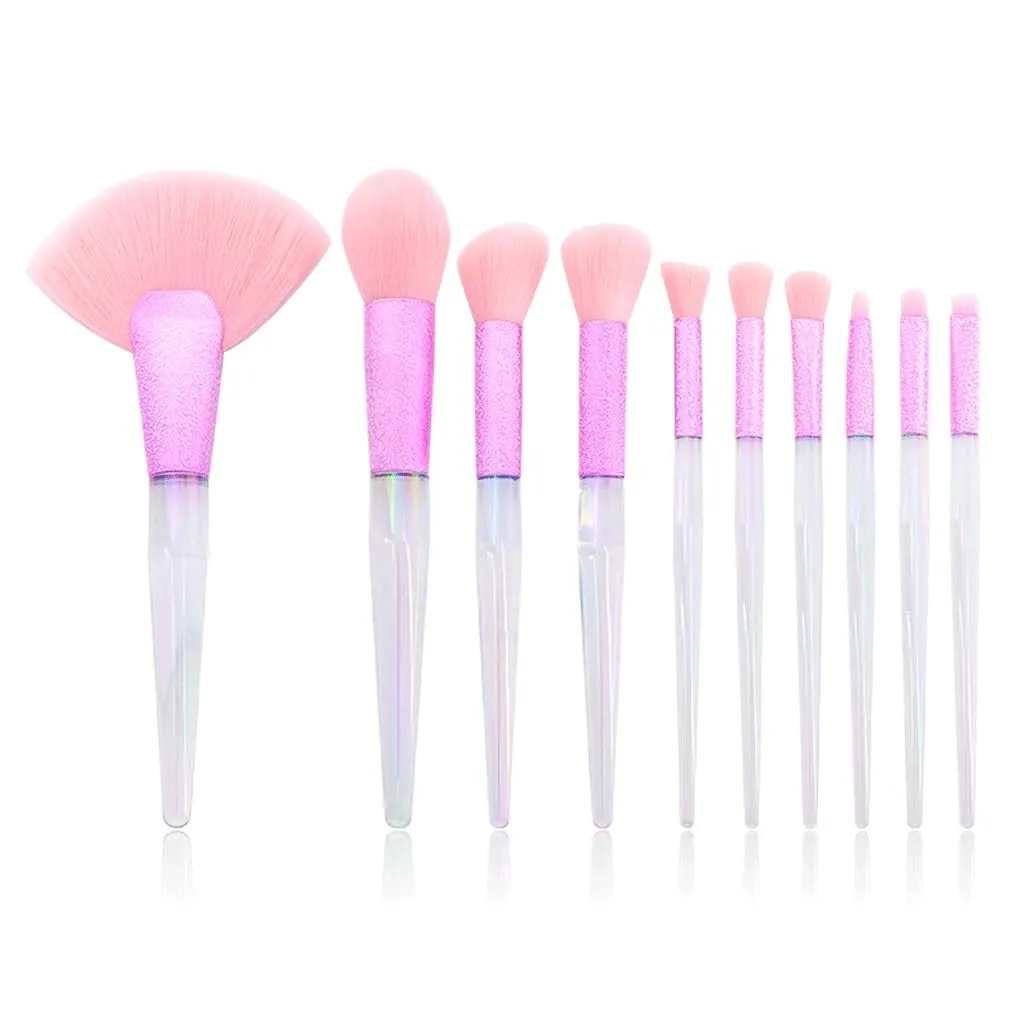 10 scrub makeup brushes set, full set of powder eye shadow beauty tools
