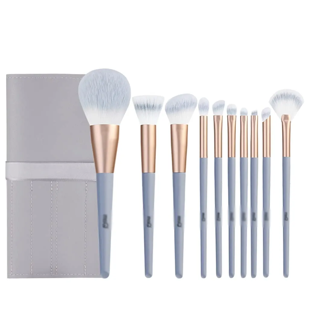 10 Silk Makeup Brush Set Novice Beginner Full Set Of Beauty Tools Loose Powder Brush Eye Shadow Brush