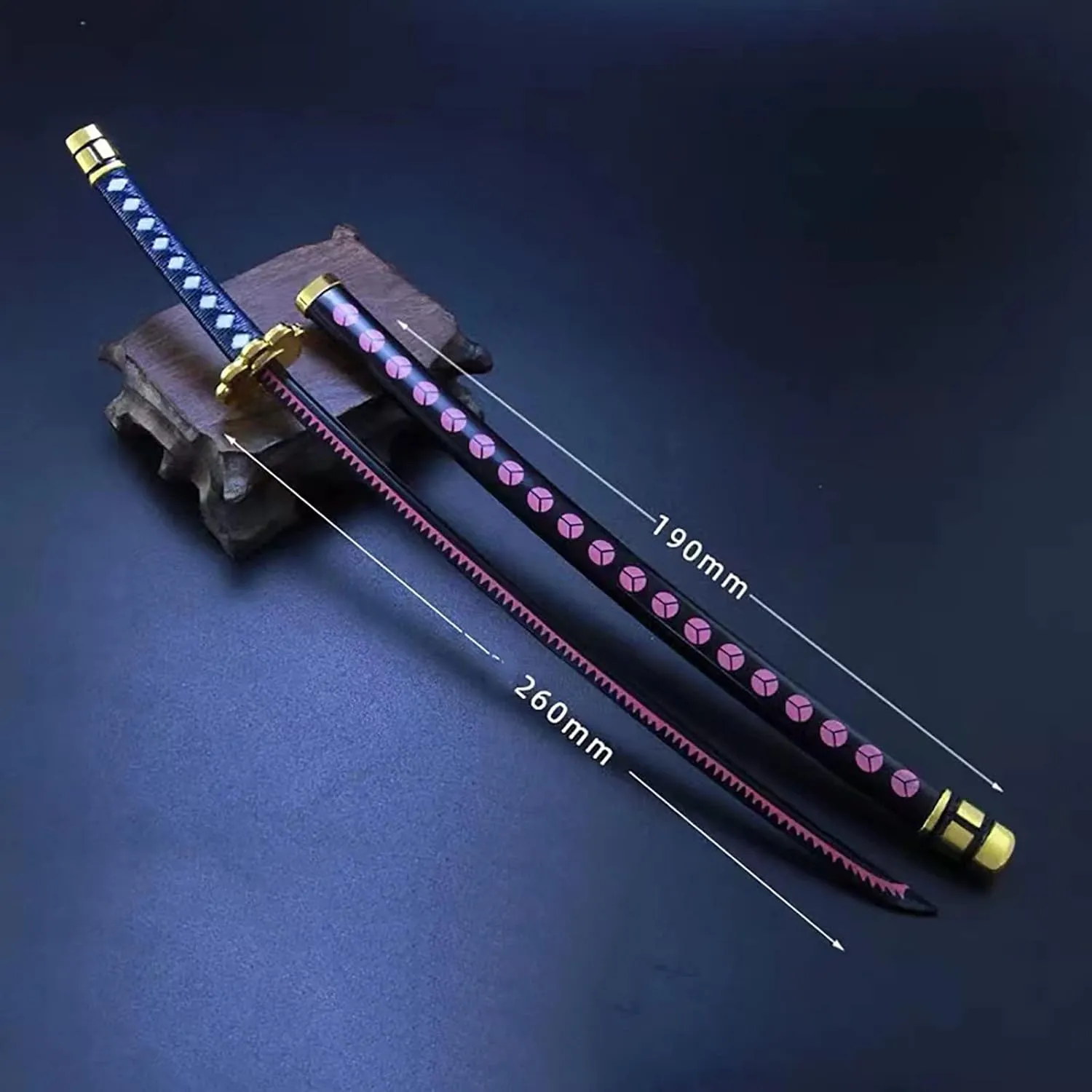 10'' Zoro Samurai Sword Anime Roronoa Shusui/Wado Ichimonji/Kitetsu/Yubashiri Sword Mini Metal Katana Collection Gift