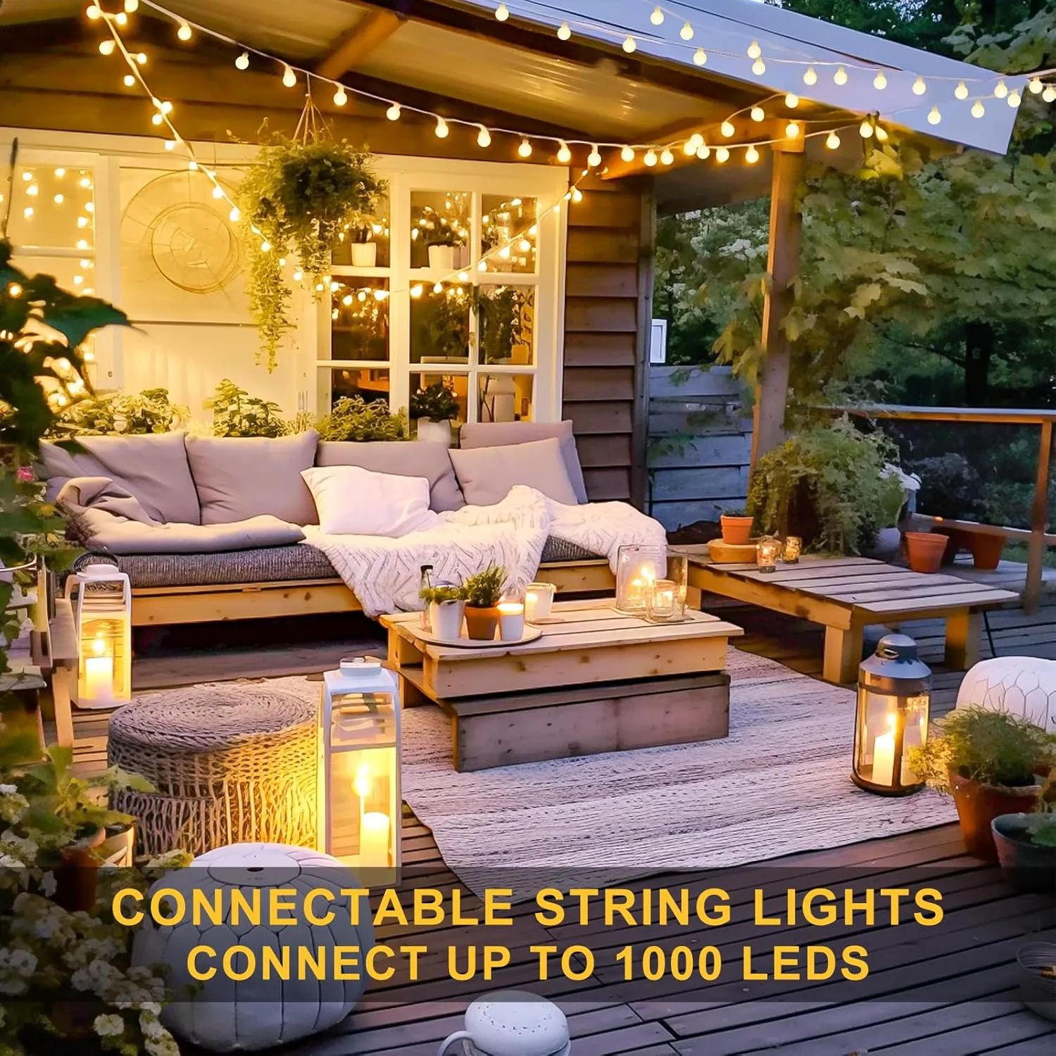 100ft Globe String Lights Indoor Outdoor Waterproof, 200 LED Christmas fairy Lights Plug in with Remote, Connectable Hanging Lights for Bedroom Tent Camping Patio Wedding Garden Decor, Warm White