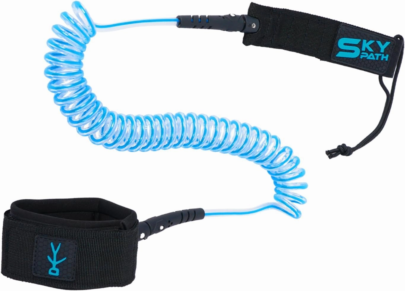 10 ft Surf Board Leash，Coil SUP Leash, Stand Up Paddle Board Leg Rope Wrist Strap, for Paddleboard, Shortboard, Longboard, 7.0mm Thick