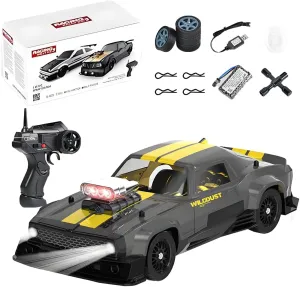 1/16 Scale RC Drift Car, 2.4G 4WD Full Proportional Remote Control Car with ESP Gyroscope, LED Light, High Speed, Hobby RC Sport Racing Cars Model for Adult