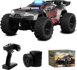 1:18 Scale All Terrain RC Cars, 40km/h High Speed Remote Control Car, 2.4Ghz RC Car Toys Gifts for Kids and Adults, 4WD Electric Vehicle with 2 Rechargeable Batteries, Off Road Monster Truck