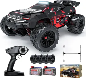 1:18 Scale All Terrain RC Cars, 40km/h High Speed Remote Control Car, 2.4Ghz RC Car Toys Gifts for Kids and Adults, 4WD Electric Vehicle with 2 Rechargeable Batteries, Off Road Monster Truck