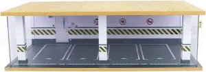 1/24 Parking Garage Model Car Garage Display Case with Clear Acrylic Cover and LED Lighting Toy Car Storage Tabletop Showcase for Boy Kids Home Toy Stores