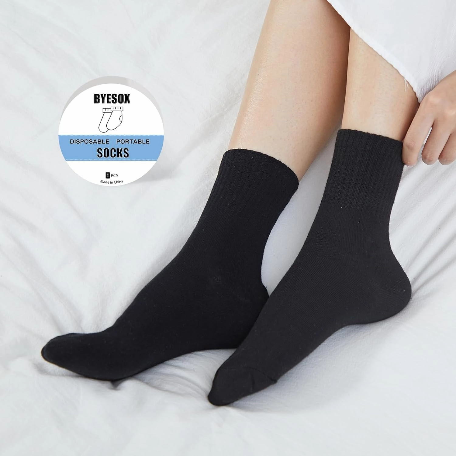 12 Pairs Disposable Socks for Travel, Single-use Compressed Socks Good for On-the-Go