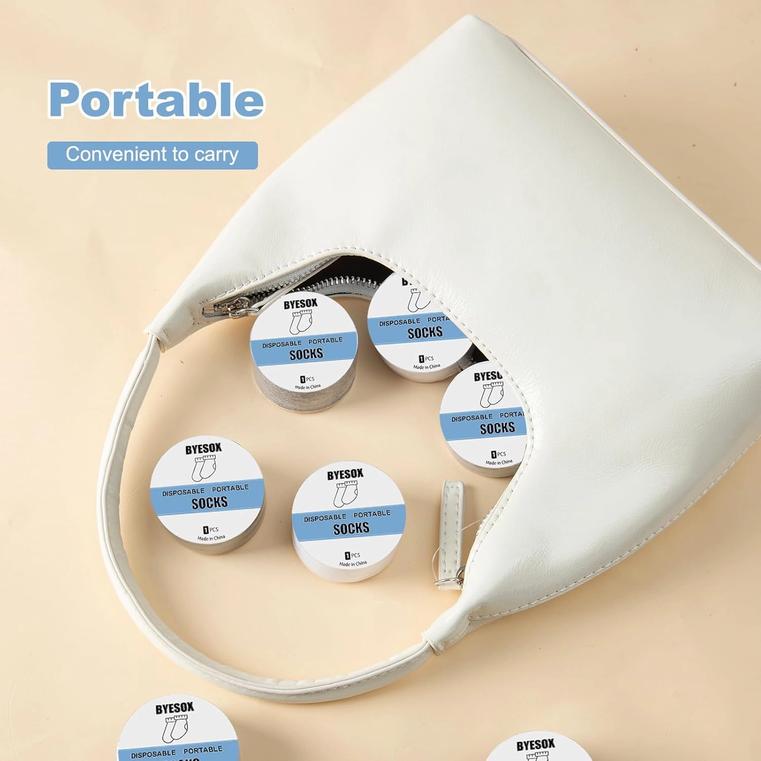 12 Pairs Disposable Socks for Travel, Single-use Compressed Socks Good for On-the-Go