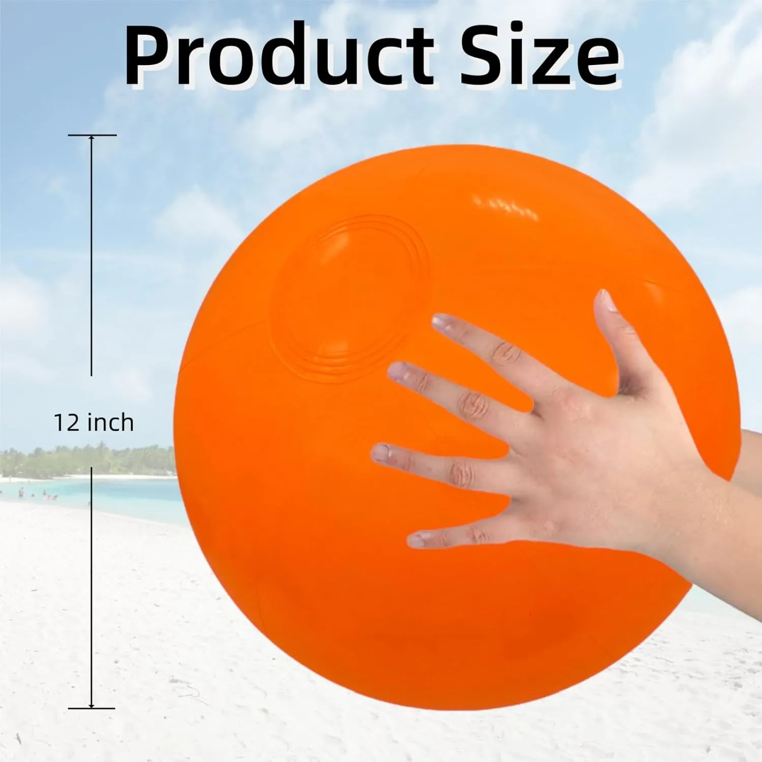 12" Beach Balls Bulk 12 Pack Inflatable Pool Ball for Kids Summer Water Games Party Supplies