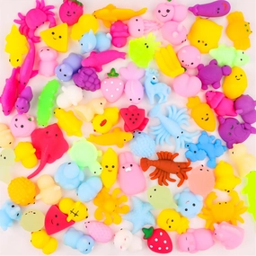 160 Pack Mochi Squishy Toys for Kids and Adult, Kawaii Squishies Squishy Toy Party Favors, Squishies Mochi Stress Reliever Anxiety Toys for Goodie Bag and Christmas Stocking Stuffers, 3 Ages