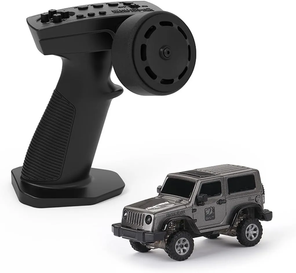 1/64 Scale Mini RC Crawler, 2.4G 4WD Full Proportional Remote Control Climbing Car Model, Electric Off-Road Vehicle Toy Gift for Adult