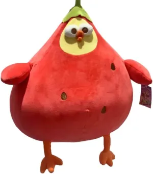 17.7InchesChicken Plush Toy Stuffed Animal Plush Toy,Toy Pillow Chicken Plush Pillow for Most People Bedtime Home Sofa Decor (Red)