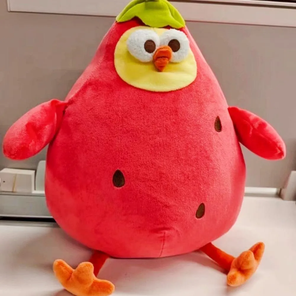 17.7InchesChicken Plush Toy Stuffed Animal Plush Toy,Toy Pillow Chicken Plush Pillow for Most People Bedtime Home Sofa Decor (Red)