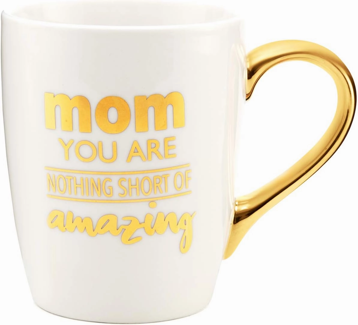 18oz Mothers Day Gifts for Mom Nothing Short of Amazing for World's Best Awesome Moms Ever Gift Ideas Large Ceramic Gold Handle Coffee Mug Tea Cup Mother's Day Christmas Birthday