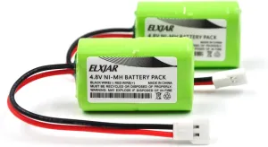 (2-Pack) 4.8V 150mAh NiMH Battery Replacement for Dynamite DYNB0008 1/3AAA Flat 4C 1/24 RC Car Remote Toy Electronics