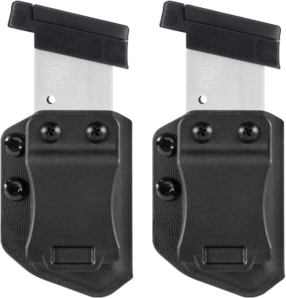 2-Pack Universal Mag Carrier IWB/OWB Magazine Holster Fit 9mm/.40 Single Stack Magazines