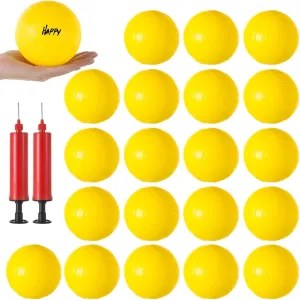 20 Pcs Mini Volleyballs with Pumps, 4 Beach, Pool, and Party Game Balls, Roundnet Replacement Balls, Motivational College Awards
