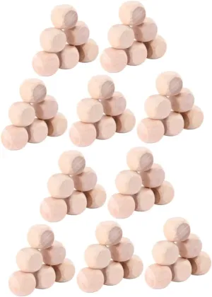 200pcs Blank Six-Sided Dice Unfinished Wooden Cubes for DIY Projects Crafting Painting and Home Decor for Creative Expressions and Personal Touches