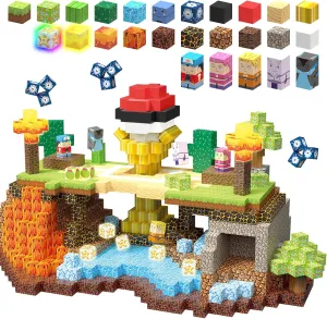 200PCS Magnetic Blocks Building Toys Set, Light Up Build 3D Magnetic Building Blocks for Kids Boys Girls Ages 3 , Magnet Cubes STEM Sensory Christmas Birthday Gift Construction Toys