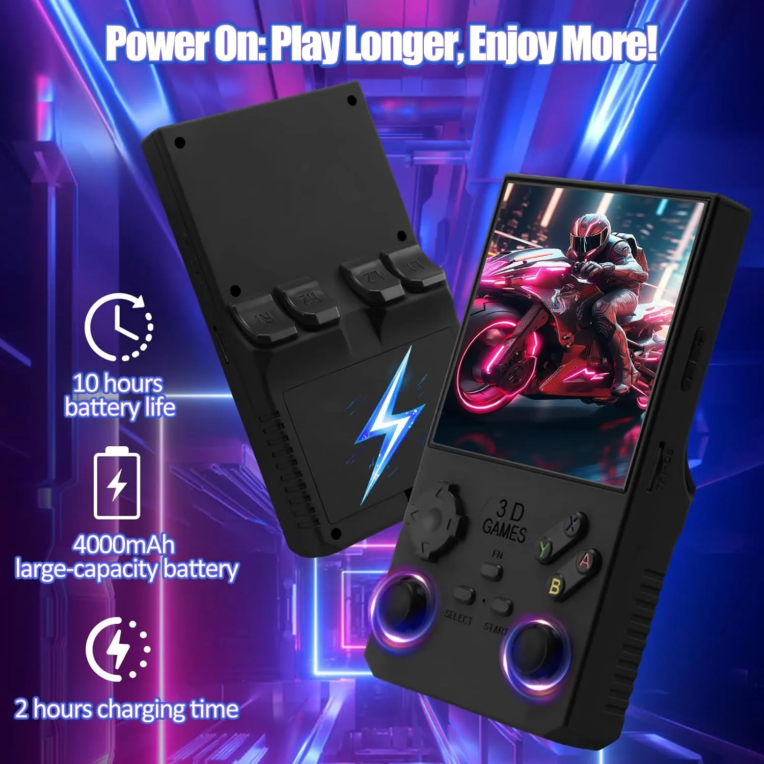 2025Newly Upgraded V40 MAX Retro Handheld Game Console with 256G Built-in 20000  Classic Games, 4.0 Inch 4K HD IPS Screen Open Source Linux System, 4000mAh Battery, Portable Pocket Video Game Console