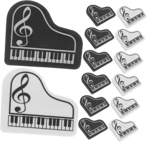 20Pcs Cute Piano Shaped Erasers for Classroom Rewards Small Compact Design for Students Fun and Unique Stationery School Supplies