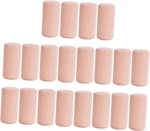 20Pcs Geometric Building Blocks for Beech Granule Blocks Cylinder Educational Stem for Creative Play and Development