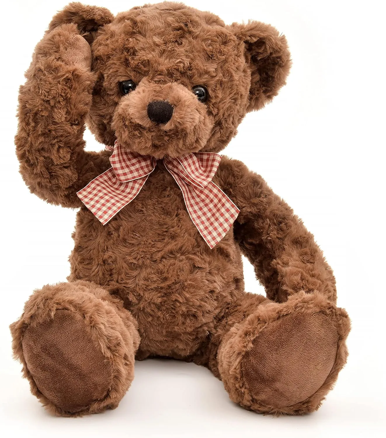 20" Posed Teddy Bear Stuffed Animal Cute Plush Toy for Girl Kids (Dark Brown)