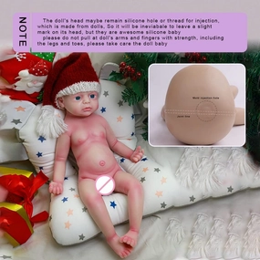 22 inch Realistic Full Silicone Baby Doll,Lifelike Reborn Baby Dolls, Toy, and Collectible.Bold Girl 012