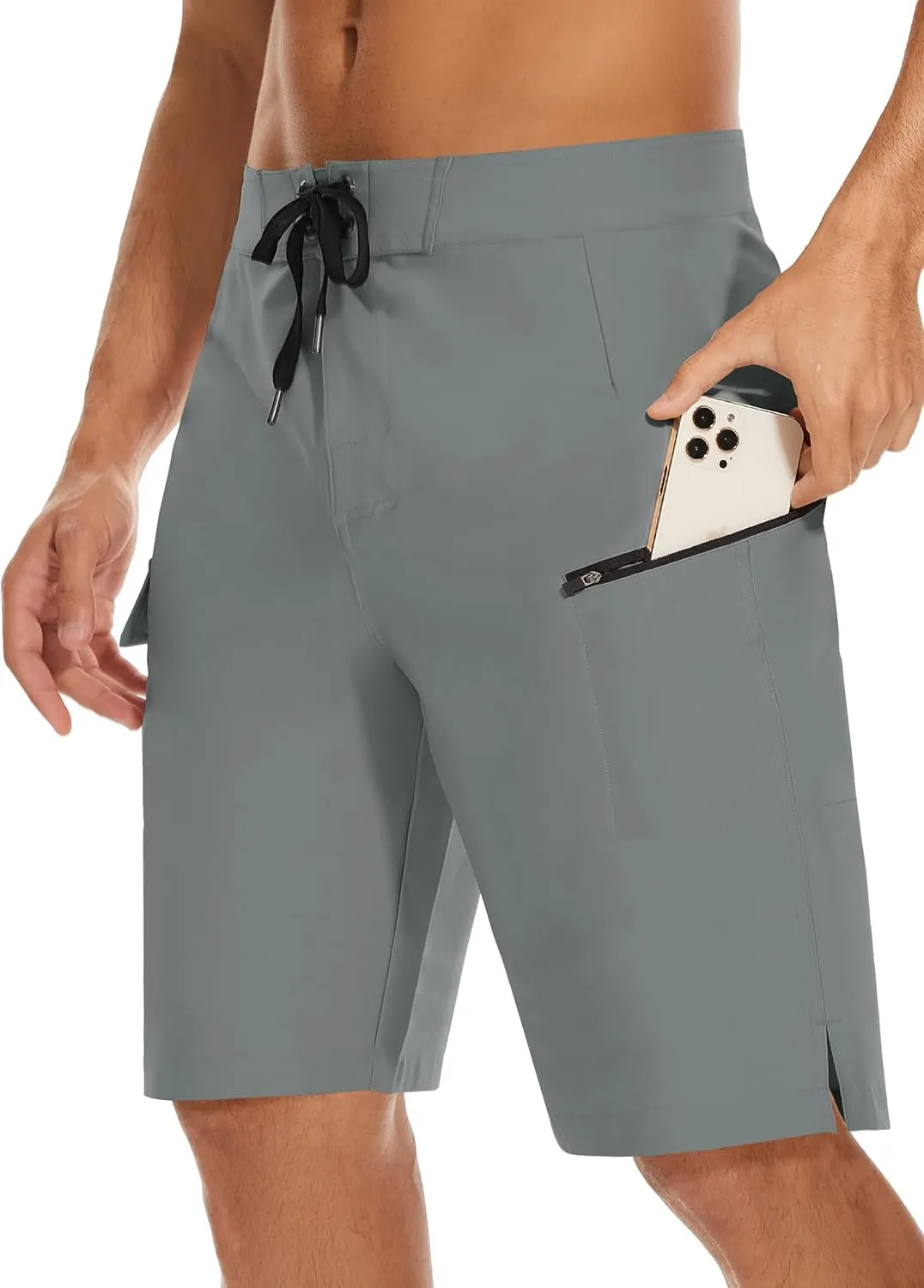 22" Men's Board Shorts Swimwear No Mesh Lining - Long Swim Trunks Surf Shorts Bathing Suit with Zipper Pocket UPF50 