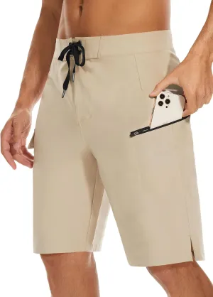 22" Men's Board Shorts Swimwear No Mesh Lining - Long Swim Trunks Surf Shorts Bathing Suit with Zipper Pocket UPF50 