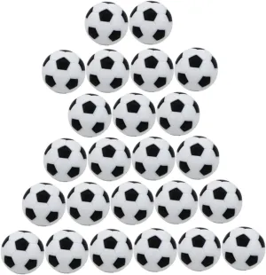 24 Pack Table Soccer Balls 32mm Resin Replacement Soccers for Desktop Game Sturdy Material Leisure Sports Accessory
