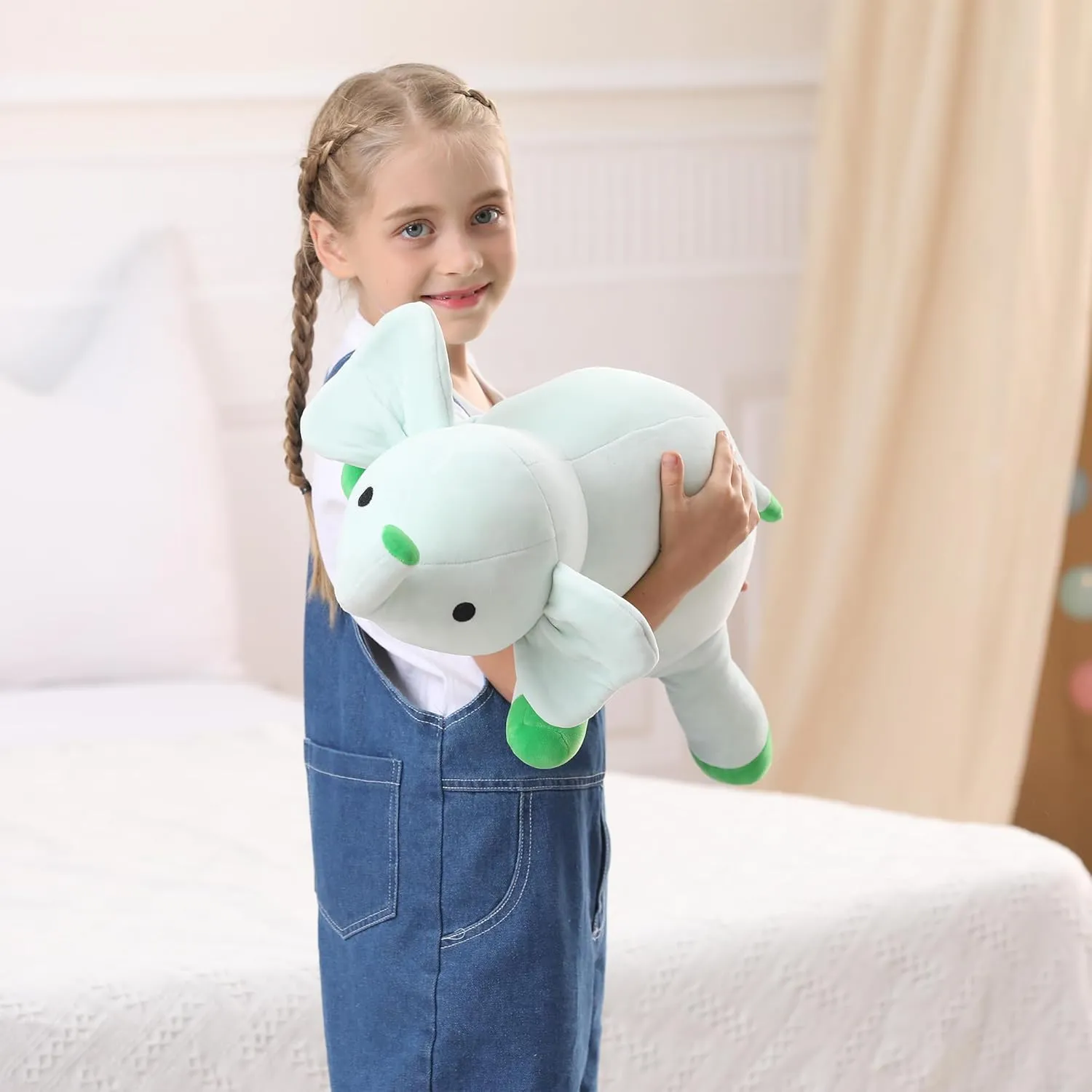 24" | 4.2 Pounds Green Elephant Weighted Stuffed Animals - Cute Weighted Plush Toy Comfort Weighted Plush Pillow Gifts for Kids & Adults (24" | 4.2 lbs, Green Elephant)