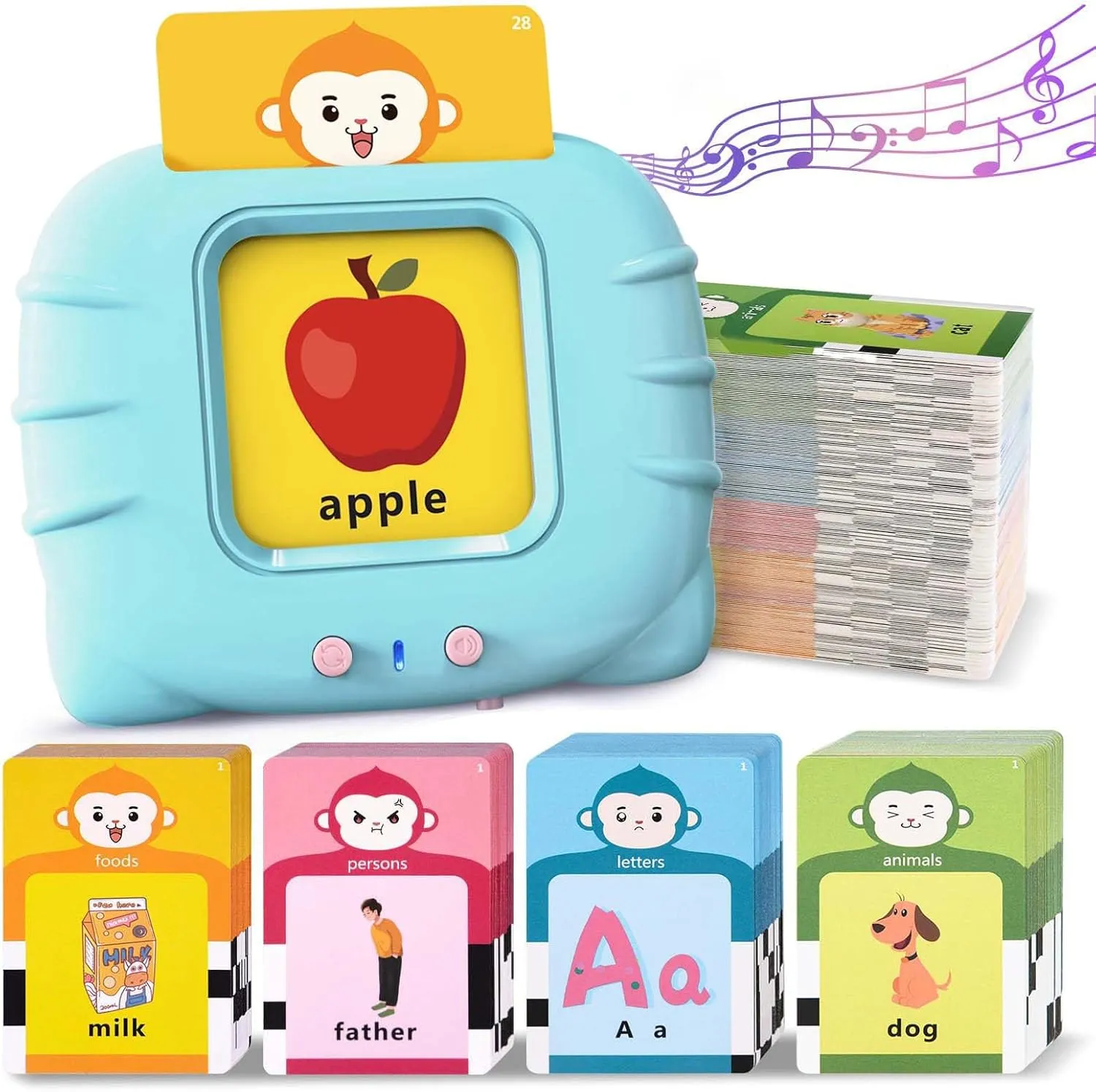 296 Sight Words Talking Flash Cards for Toddlers 1 2 3 4 5 6 Year Old, Pocket Speech, Sensory Speech Therapy Toys, Learning Toys for Montessori and Autism Children, Gifts for Boys and Girls