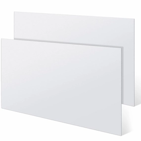 2 Pcs White HDPE Sheet 1/4" Thick 12 x 24 Inch, HDPE Plastic Sheet High Density Polyethylene Board Flexible Solid Plastic Block for DIY Projects Crafts Machining Home