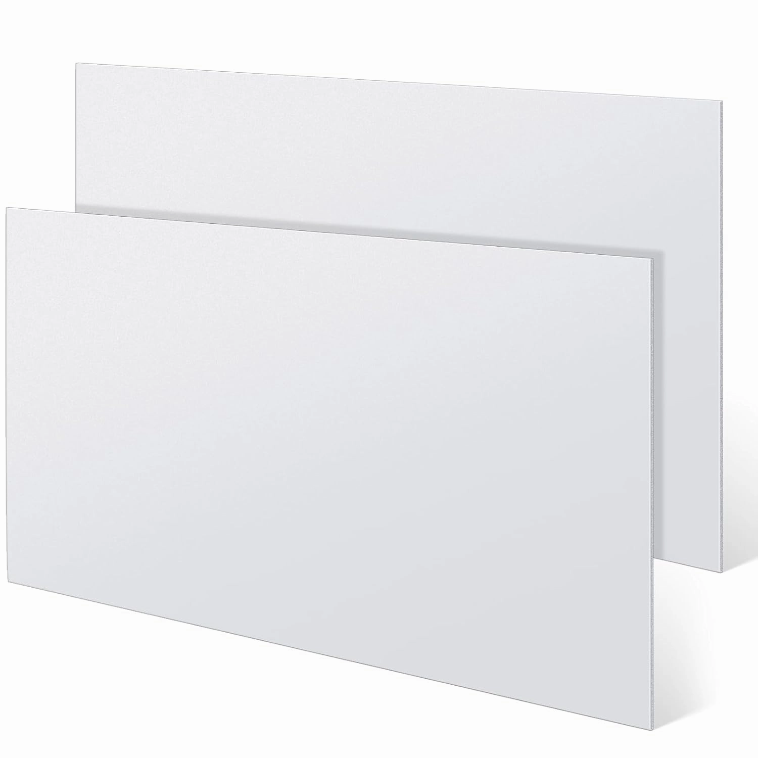 2 Pcs White HDPE Sheet 1/4" Thick 12 x 24 Inch, HDPE Plastic Sheet High Density Polyethylene Board Flexible Solid Plastic Block for DIY Projects Crafts Machining Home