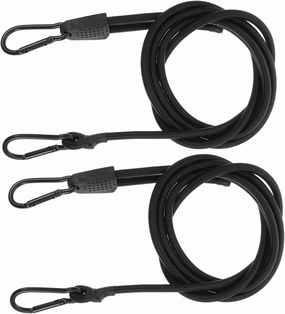 2pcs Adjustable Nylon Bungee Straps for Cargo Lashing Meters Elastic Bike and Motorcycle Rack Tie Down Versatile Black Luggage Straps for Outdoor Travel and Camping