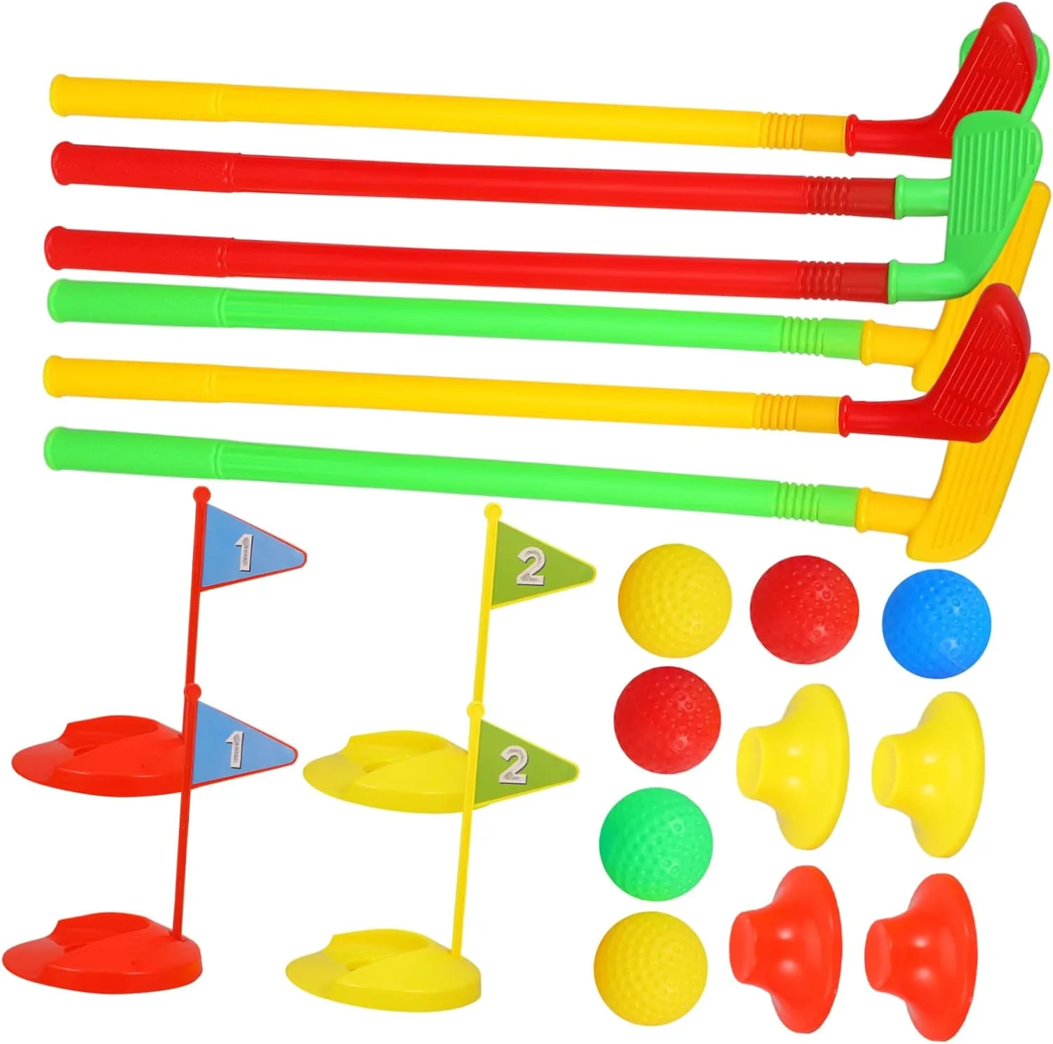 2Sets Golf Set Indoor Outdoor Sports Plaything Mini Golf Clubs for Boys and Educational for Ages Fun Parent Interaction