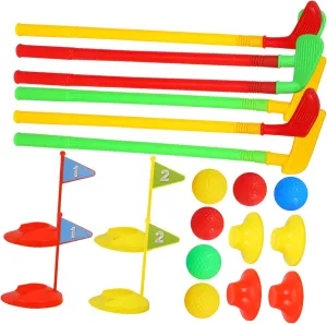 2Sets Golf Set Indoor Outdoor Sports Plaything Mini Golf Clubs for Boys and Educational for Ages Fun Parent Interaction