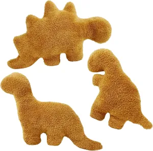 3 Pack Dino Nugget Pillow, Funny Gifts for Birthday Gifts, Dinosaur Theme Party Decorations (3 Packs Dino)