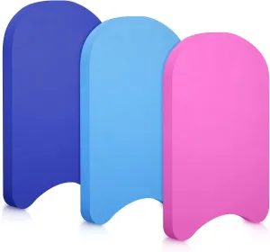 3 Pcs EVA Foam Swimming Kickboard Water Pool Training Swimming Aid Swim Board with Non Slip Edges for Adults Kids Beginner Swimmers Float Exercise Equipment, 3 Colors