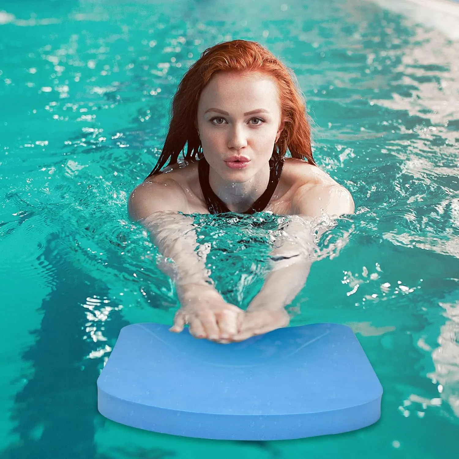 3 Pcs EVA Foam Swimming Kickboard Water Pool Training Swimming Aid Swim Board with Non Slip Edges for Adults Kids Beginner Swimmers Float Exercise Equipment, 3 Colors