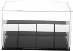 3 Steps Acrylic Action Figure Display Case 21x11x13cm - DIY Clear Stackable Showcase for Toys and Dolls - Perfect for Car Models and Collections - Retail Display Market Accessory