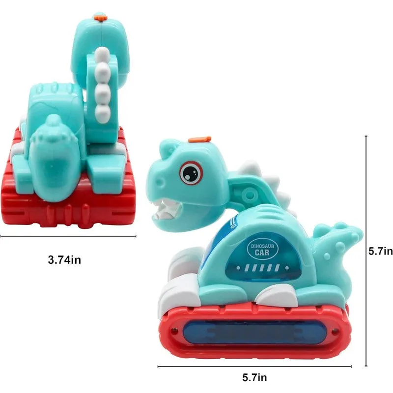360 Degree Dinosaur Excavator Toy with Water Vapor Spray Vehicle Bump & Go Action Dinosaur Toy with Light & Music