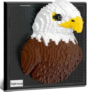 3D Wall Art Eagle Bird Animal Micro Mini Building Blocks Set for Adults, Unique Home Wall Decor or Table Display, Creative Birthday Gift Toy for Kids Teens (1924 PCS)