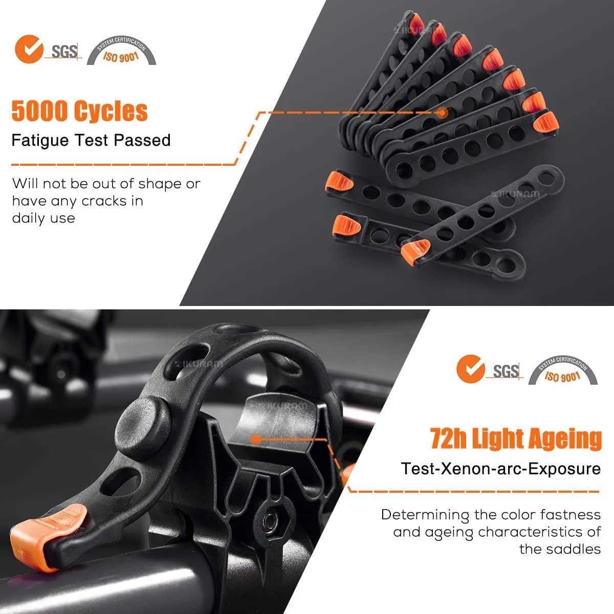 4 Bike Rack Bicycle Carrier Racks Hitch Mount Double Foldable Rack for Cars Truck SUV Fits 2" Receiver, Tie Down Strap, Anti-Rattle Hitch Tightener & Locking Hitch Pin