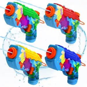4 Pack Water Gun for Kids Cool Squirt Water Toys Water Pistol Guns for Boys Girls Adults Summer Outdoor Pool Beach Yard Party Water Fighting Play for Age 3 4 5 6 7 8
