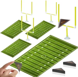 4 Sets Mini Flick Football Games Desktop Mini Table Top Sports Games with Foam Footballs Goal Post and Cards Finger Toys Office Indoor Sports Party Favors Fans Release Pressure(Yellow)
