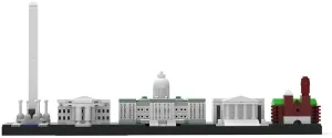 5-in-1 Skyline Significant Buildings 278 Pieces Building Toys Set MOC Build for Age 18 