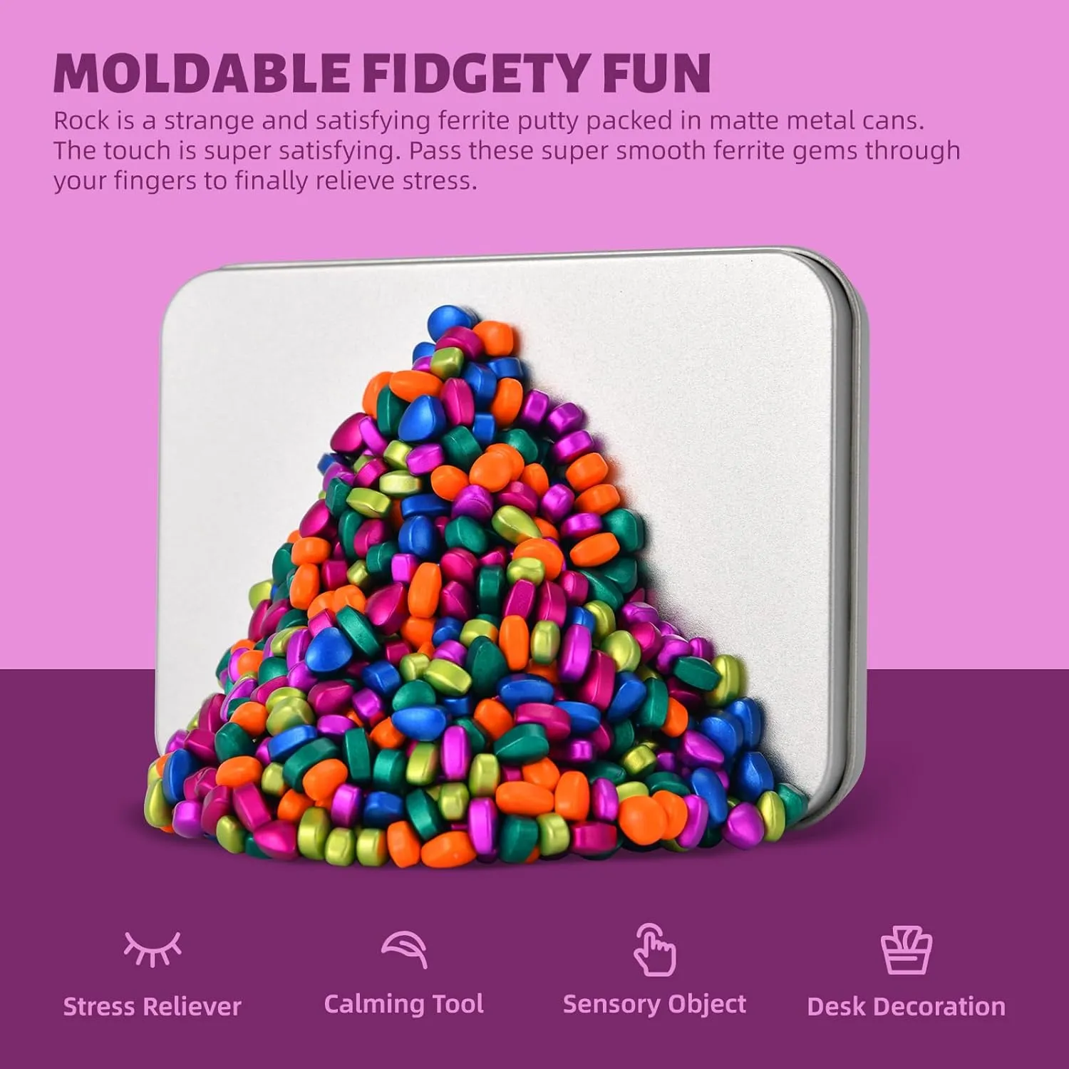 550pcs Ferrite Putty Colorful,Fidget Toys,Weak Magnetic Stones,Creative Magnet Ball Desk Stress Relief Toy and Fidget Toys for Adults, Sensory Toys for ADHD Gift/Magnetic Beads Putty Toy Slime
